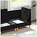Set di divani modulari con spazio di archiviazione 3 pcs Nero - Foto miniatura 3
