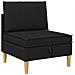 Set di divani modulari con spazio di archiviazione 3 pcs Nero - Foto miniatura 5