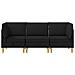 Set di divani modulari con spazio di archiviazione 3 pcs Nero - Foto miniatura 6