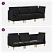 Set di divani modulari con spazio di archiviazione 3 pcs Nero - Foto miniatura 8