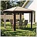 Gazebo senza Parete 2,6 x 2,6 m Crema e Marrone - Foto miniatura 2