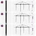 Gazebo senza Parete 2,6 x 2,6 m Crema e Marrone - Foto miniatura 9