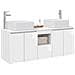 Set di Armadi da Bagno 3 pz Bianco Lucido 53 x 35 x 63 cm - Foto miniatura 7