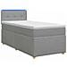 Letto box spring con materasso Grigio Chiaro 100 x 200 cm - Foto miniatura 1