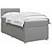 Letto box spring con materasso Grigio Chiaro 100 x 200 cm - Foto miniatura 3
