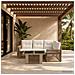 Set Divano da Giardino 5 pz Beige e Bianco Crema polyrattan - Foto miniatura 4