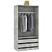 Armadio Grigio Cemento 100x50x200 cm in Legno Multistrato - Foto miniatura 5