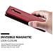 Custodia Compatibile Con Honor 6x In Rosso Mela - Coperchio Protettiva Con Chiusura Magnetica, Funzione Stand E Tasca Per Le Carte - Foto miniatura 7