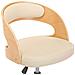Sedie Da Pranzo Girevoli 4 Pz Crema In Legno Curvo E Similpelle - Foto miniatura 7
