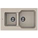 Lavello Serie Fox 430 Dimensioni 86x50 cm 2 Vasche Materiale Granitek Colore Avena 51 - Foto miniatura 1