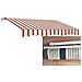 Tenda Da Sole A Caduta Con Mantovana 250x250 Verde Crema Senza Cassonetto - Foto miniatura 1