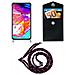 Catena Di Telefoni Cellulari Compatibile Con Samsung Galaxy A70 In Blu Rosso Bianco À Pois - Coperchio Protettivo In Silicone Con Anelli D'argento, Cinturino In Corda E Custodia Staccabile - Foto miniatura 6