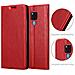Custodia Compatibile Con Huawei Mate 20 X In Rosso Mela - Coperchio Protettiva Con Chiusura Magnetica, Funzione Stand E Tasca Per Le Carte - Foto miniatura 6