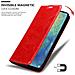 Custodia Compatibile Con Huawei Mate 20 X In Rosso Mela - Coperchio Protettiva Con Chiusura Magnetica, Funzione Stand E Tasca Per Le Carte - Foto miniatura 7