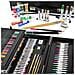 Set Da Pittura Arte Disegno 174 Pz Valigetta Nera In Legno Per Artisti Hobbisti - Foto miniatura 4