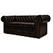 Divano Chesterfield Letto Chesterfield First Class - 3 Posti - Cloudy Marrone Scuro - Pelle - Foto miniatura 4