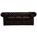 Divano Chesterfield Letto Chesterfield First Class - 3 Posti - Cloudy Marrone Scuro - Pelle - Foto miniatura 5