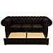 Divano Chesterfield Letto Chesterfield First Class - 3 Posti - Cloudy Marrone Scuro - Pelle - Foto miniatura 6