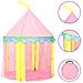 Tenda Da Gioco Per Bambini Rosa Con 250 Palline 100x100x127 Cm - Foto miniatura 4