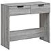 Tavolino Consolle Grigio Sonoma 90x36x75 Cm Legno Multistrato - Foto miniatura 2