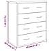 Credenza con 4 Cassetti 60x30,5x71 cm Nera - Foto miniatura 10