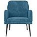 Poltrona Blu 62x79x79 Cm Velluto - Foto miniatura 3