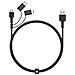 Cavo USB C CB-BAL5 3 in1 da 1.2 m con Rivestimento Nylon Colore Nero - Foto miniatura 1