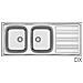 Lavello Incasso Acciaio Inox Ls06 120x50 Cm Con Gocciolatoio Dx - Foto miniatura 2
