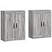 Armadietti A Parete 2 Pz Grigio Sonoma In Legno Multistrato - Foto miniatura 2