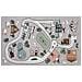 Tappeto Arredo E Gioco Antiscivolo Per Cameretta Bambini Disegno Pista 80x150 Grigio Perla - Foto miniatura 1