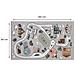 Tappeto Arredo E Gioco Antiscivolo Per Cameretta Bambini Disegno Pista 80x150 Grigio Perla - Foto miniatura 4