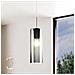 Lampadario Industrial Selvino 1 Luce Acciaio Grigio Opaco Diffusore Nero - Foto miniatura 2