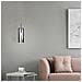 Lampadario Industrial Selvino 1 Luce Acciaio Grigio Opaco Diffusore Nero - Foto miniatura 1