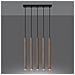 Lampada A Sospensione Pastelo 5l Legno Sl. 1269 - Moderno Lampade A Sospensione Legna 100x45x5 Cm - Foto miniatura 3