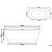 Vasca Da Bagno Freestanding Havana 160 X 80 Cm Nero/bianco - Foto miniatura 2