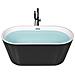 Vasca Da Bagno Freestanding Havana 160 X 80 Cm Nero/bianco - Foto miniatura 4