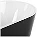 Vasca Da Bagno Freestanding Havana 160 X 80 Cm Nero/bianco - Foto miniatura 5
