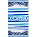 Telo Mare Jacquard Spugna Asciugamano Spiaggia Disegno Queensland Telo Mare Blu-azzurro - Foto miniatura 1