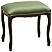 Pouff Imbottito Tessuto Floreale Verde Legno Noce Scuro 43x33x43 - Foto miniatura 1
