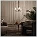 Lampadario Contemporaneo Kimrose Acciaio Ottone Spazzolato Vetro 3 Luci E14 - Foto miniatura 3