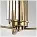 Lampadario Contemporaneo Kimrose Acciaio Ottone Spazzolato Vetro 3 Luci E14 - Foto miniatura 4