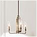Lampadario Contemporaneo Kimrose Acciaio Ottone Spazzolato Vetro 3 Luci E14 - Foto miniatura 5