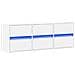 Mobile Tv A Parete Con Luci Led Bianco 130x31x45 Cm - Foto miniatura 3