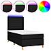 Letto A Molle Con Materasso E Led Nero 100x200 Cm In Tessuto - Foto miniatura 1