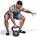Kettlebell Esercizio Fisico Fitness Peso in Ghisa da 2 kg Impugnatura Ergonomica - Foto miniatura 3