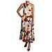 Abito Monospalla In Seta Stretch Con Stampa Floreale - It44-l - Foto miniatura 2