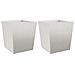 Fioriere da Giardino 2 pz 50x50x50 cm in Acciaio Inox - Foto miniatura 1