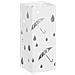 Portaombrelli in Metallo con 4 Ganci e Vaschetta Raccogligocce, 15.5x15.5x41cm, Bianco - Foto miniatura 1