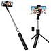 Selfie Stick Con Treppiede E Telecomando Bluetooth, Nero - Foto miniatura 1