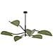 Lampada A Sospensione Lotus In Acciaio Nero E Velluto Verde - Foto miniatura 7